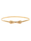 Vintage Chic Gold Elastisch Metallic Thin Gürtel