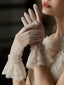 Retro Perlen Spitze Sheer Handschuhe