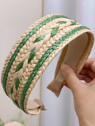 Boho Farbe Patchwork Geflochten Stirnband