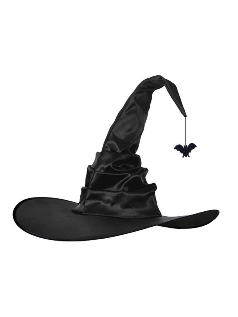 Halloween Spinne Satin Hexenhut
