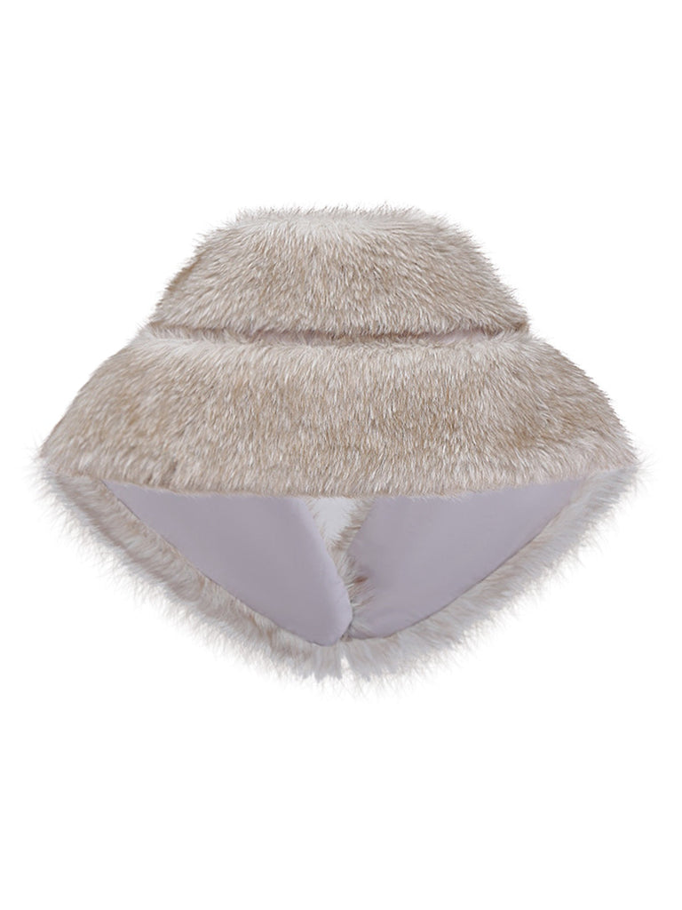 [Vorverkauf] 2PCS Braun 1920er Pailletten Kleid & Kunst Pelz Schal