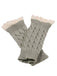 Vintage Spitze Patchwork Verdreht Stricken Fingerlos Handschuhe
