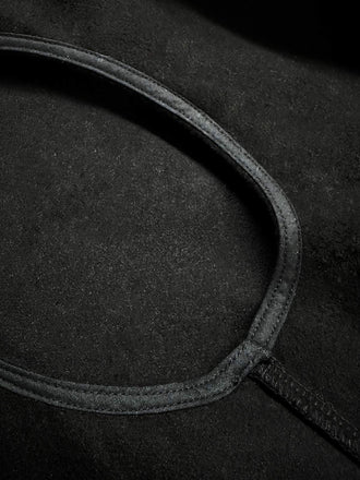 [Vorverkauf] 1960er Schwarz Katze Spitze Plüschbesatz Kapuzenumhang