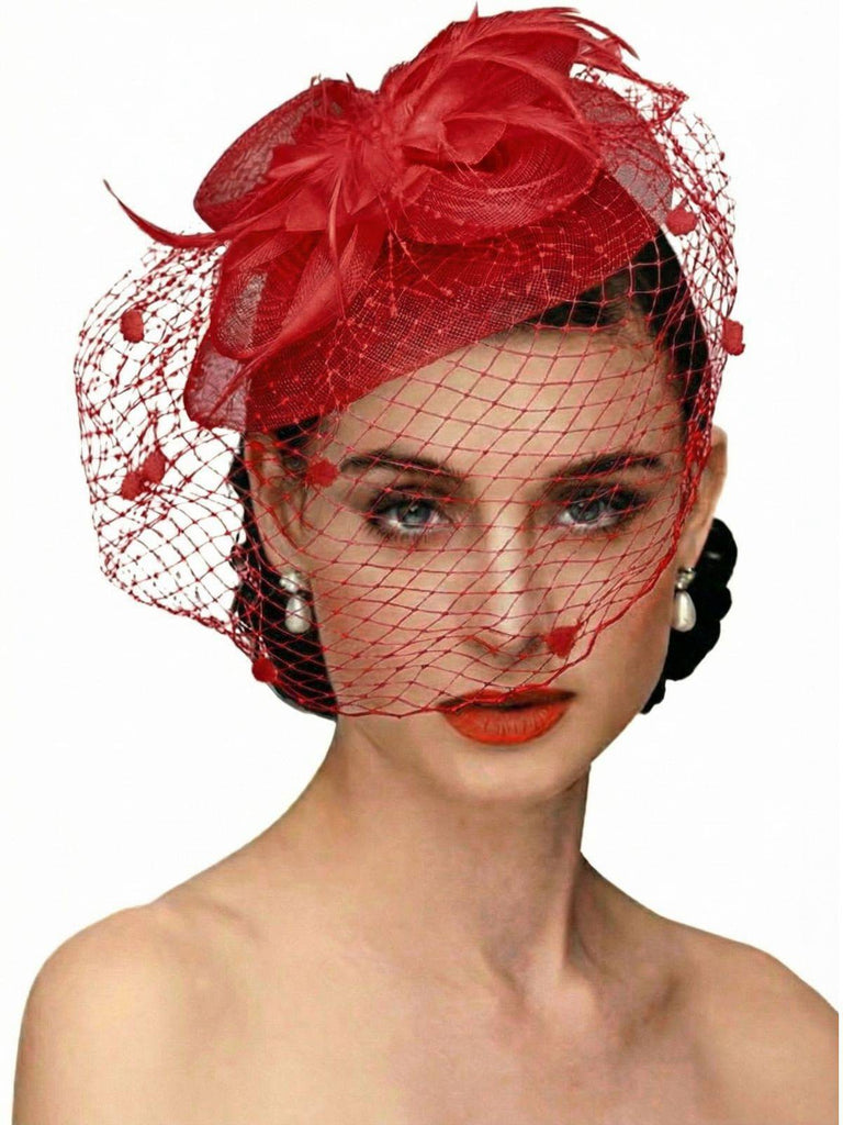 Vintage Netz Feder Bogen Haar Accessoires
