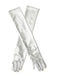 Gold Lack Leder Solide Voll Finger Handschuhe