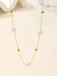 Vintage Halskette mit feiner Goldkette und Perlen