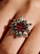 Vintage Edelweiß Accessoire-Ring mit Strass