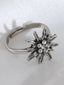 Vintage Edelweiß-Ring mit Strasssteinen