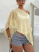 80er Poncho mit One-Shoulder und Spitze
