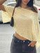 80er Poncho mit One-Shoulder und Spitze