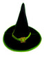 Schwarzer Halloween-Hexenhut mit Glow-in-the-Dark-Effekt