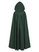 50er Mittelalter-Halloween-Cape mit Kapuze und Kettenverschluss