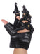 Schwarze Gothic-Handschuhe mit Krallenfingern