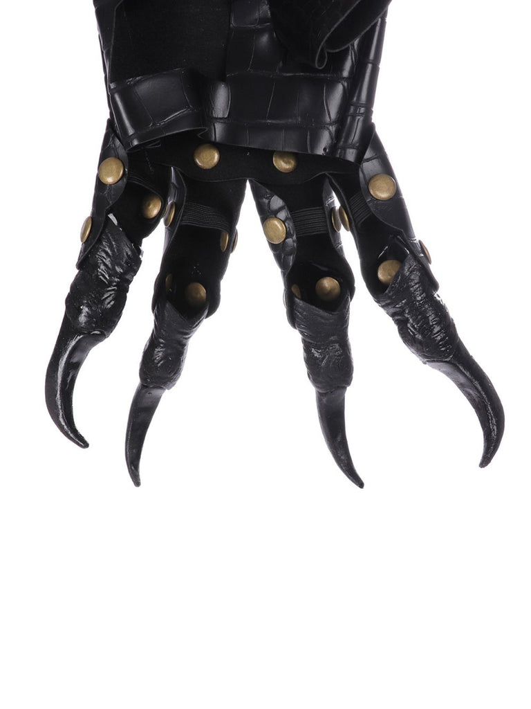 Schwarze Gothic-Handschuhe mit Krallenfingern
