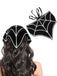 Schwarzes Halloween-Kopftuch mit Spinnennetz-Print und Bindeband