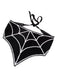 Schwarzes Halloween-Kopftuch mit Spinnennetz-Print und Bindeband