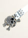 Halloween Gothic Accessoire-Gürtel mit Totenkopf und Strass
