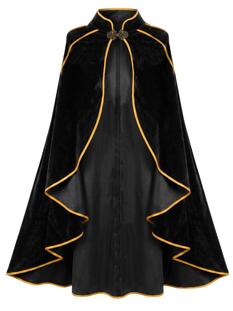 50er Royal-Cape mit Goldbesatz und Wildleder-Optik