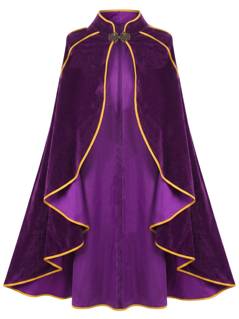 50er Royal-Cape mit Goldbesatz und Wildleder-Optik