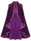 50er Royal-Cape mit Goldbesatz und Wildleder-Optik