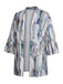 70er Kimono mit Glasfenster- und Geometrie-Print