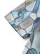 70er Kimono mit Glasfenster- und Geometrie-Print