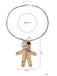 Khakifarbenes Voodoo-Puppen-Set mit Schleifen-Haarreif und Halskette