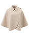 70er Cape mit asymmetrischer Schulterknopfleiste