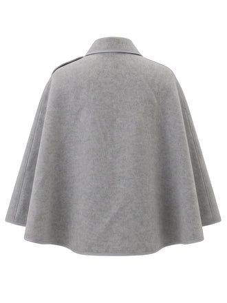 70er Cape mit asymmetrischer Schulterknopfleiste
