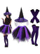 Halloween Accessoire-Set mit Hexenhut, Tutu und Streifenstrümpfen