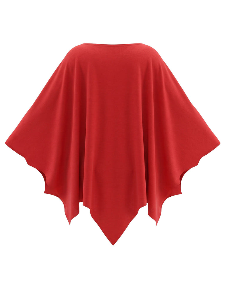 70er Gothic Halloween Poncho mit Spinnennetz