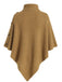 50er Strickponcho mit Rollkragen