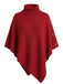50er Strickponcho mit Rollkragen