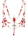 Halloween Taillenkette mit Perlenkreuz und Edelstein