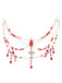 Halloween Taillenkette mit Perlenkreuz und Edelstein