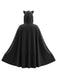 Schwarzes 80er Halloween Katzen-Cape mit Kapuze
