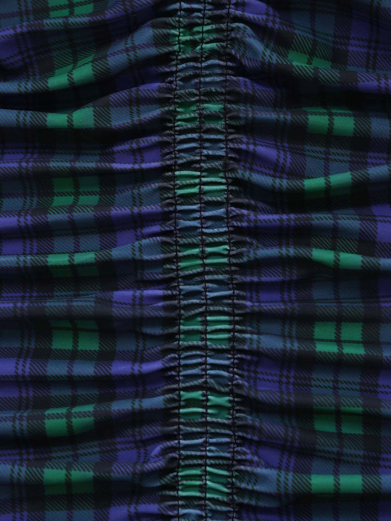 Gelb Gingham 1950er Schleife Neckholder Badeanzug