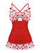 1930er Polka Dot Patchwork Badeanzug