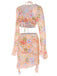 4PCS 1950er Blumen Badeanzug Kleid Set