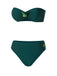 [Vorverkauf] Grün 1960er 3D-Schmetterling Bandeau Bikini Set