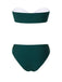 [Vorverkauf] Grün 1960er 3D-Schmetterling Bandeau Bikini Set