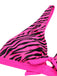 Rosa 1950er Träger Zebra Bikini Set