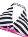 [Vorverkauf] Schwarz & Weiß 1950er Streifen Bogen Halter Bikini
