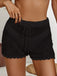 1960er Solide Schnürung Ausgehöhlter Häkeln Shorts