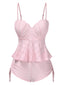 1940er Spaghetti Träger Ösenschale Tankini Set