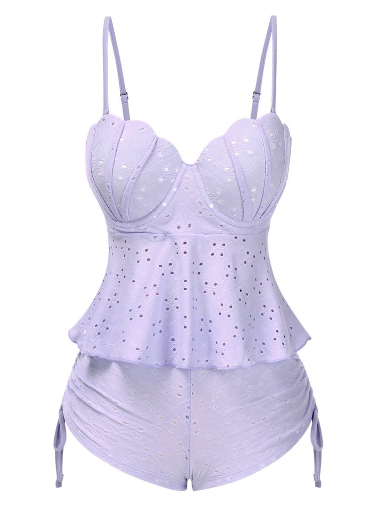 1940er Spaghetti Träger Ösenschale Tankini Set