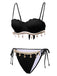 1950er Spaghetti Träger Strand Muschel Seestern Bikini