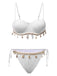 1950er Spaghetti Träger Strand Muschel Seestern Bikini