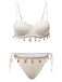 1950er Spaghetti Träger Strand Muschel Seestern Bikini