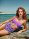 [Vorverkauf] Lavendel 1970er Hülse Meerjungfrauen Skala Bikini Set